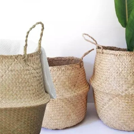 Sea Grass Plant Storage Basket