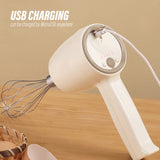 Electric Hand Mixer Wireless Stainless Steel Egg Beater Electric Whisk Mixer Household Handheld Whisk Stand Mixer