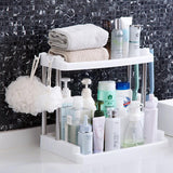 Bathroom Shelf Rack Organizer With Brethable Tray and Stainless Steel Support