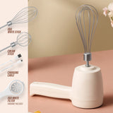 Electric Hand Mixer Wireless Stainless Steel Egg Beater Electric Whisk Mixer Household Handheld Whisk Stand Mixer