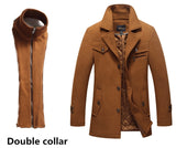 Men's Woolen Coat Winter Thick Warm Windbreaker Jackets Casaco Masculino Casual Slim Fit Palto Jacket 5XL Pea Coat Wool Overcoat
