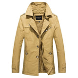 2020 new winter men's casual jackets plus velvet thick cotton trench coat jacket men's jacket