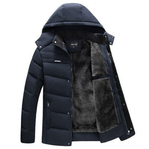 Winter Casual Hooded jacket men's warm cotton jacket Down jacket