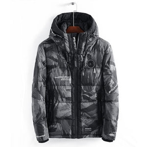 2020 new autumn and winter new tide casual men's hooded fashion camouflage cotton warm jacket
