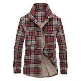 100% Cotton Flannel Plaid Shirts Men Spring Autumn Casual Long Sleeve Shirt Streetwear Chemise Homme Army Military Shirts Men