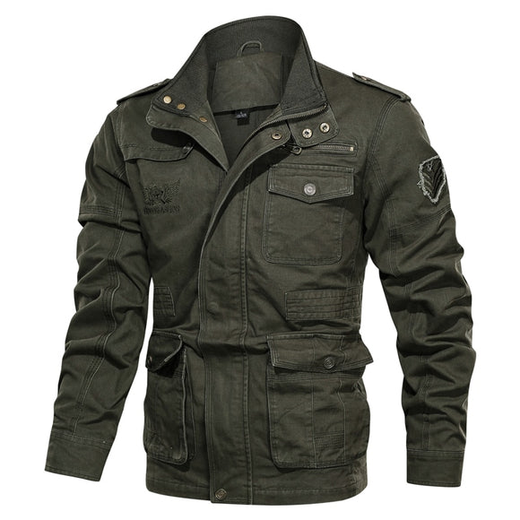 Men Autumn Winter Military Jacket Army Bomber High Quality Jackets Male Fashion Casual Cargo Coat Multi-pocket Big Size clothing