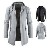 2020 Spring And Autumn Fashion Casual Men Korean-style Mid-length Hoodie Cardigan Coat