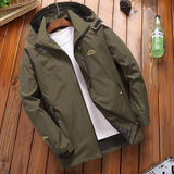 Casual Waterproof Jacket Men 2021 Spring Autumn Breathable Hooded Coat Outdoor Tourism Mountain Clothing Windbreaker Jacket 7XL
