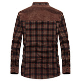 Brand Flannel Fleece Shirt Men Plaid Military Jackets Autumn Winter Thick Warm Long Sleeve Pure Cotton Dress Shirt Chemise Homme