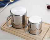 304 Stainless Steel Mouth Cup with Lid Mug   Children's   wine tumbler  travel mug  coffee cups  tea