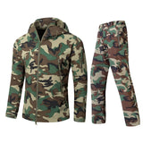 TAD Gear Tactical Softshell Camouflage Jacket Set Men Army Windbreaker Waterproof Hunting Clothes Set Shark Skin Military Jacket