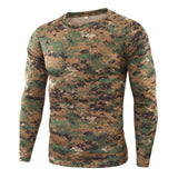 Tactical Camouflage Long Sleeve T Shirts Men Breathable Quick Dry O-Neck Fitness T Shirt Multicam Camo Army Military T-Shirts