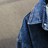 Men Denim Shirt 100% Cotton Jeans Shirt Long Sleeve Cowboy Pockets Street Loose Casual Anti-wrinkle High Quality Oversized