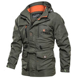 Men's Breathable Bomber Jacket Spring Autumn Multi-Pocket Military Tactical Jackets Windbreaker Army Coat Outdoor Sportswear 5XL