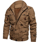 Autumn Winter Fleece Military Jackets Men Casual Warm Hooded Coat Thermal Thick Outwear Male Cotton Bomber Tactical Jacket 5XL