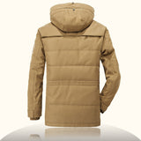 Brand Winter Jacket Men 6XL 7XL Warm Thick Casual Windbreaker Jacket Cotton-Padded Parkas Hooded Coat Military Overcoat Clothing