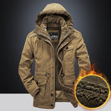 Winter Parka Heavy Wool 2 in 1 Coat Military Jacket Men Thicken Warm Cotton Padded Overcoat Hooded Windbreaker Fleece Jackets