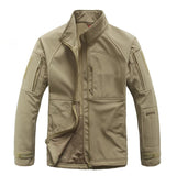 Men's Soft Shell Military Tactical Jackets Shark Skin Camouflage Fleece Coats Windbreaker Waterproof Jacket Army Hunt Clothing