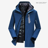 Winter Jacket Down Men Waterproof Outdoor Softshell Jacket 2 Sets Duck Hooded Military Warm Loose Parka Coat Thick High Quality