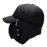 XdanqinX Men's Ear Protection Face Bomber Hats Thicker Plus Velvet Warm Woman Winter Hat Resist The Snow Male Bone Cap Ski Hat