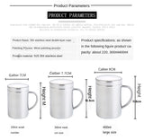 304 Stainless Steel Mouth Cup with Lid Mug   Children's   wine tumbler  travel mug  coffee cups  tea
